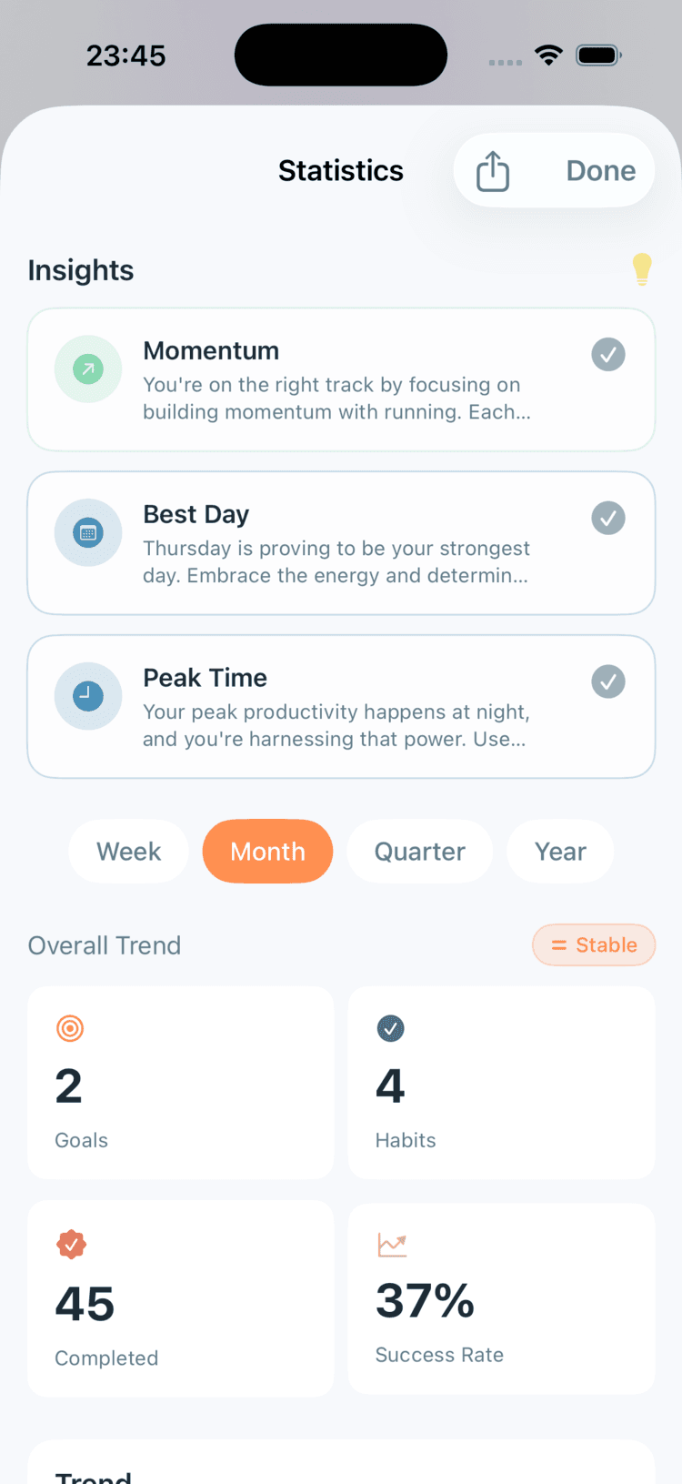 Deine Muster auf einen Blick