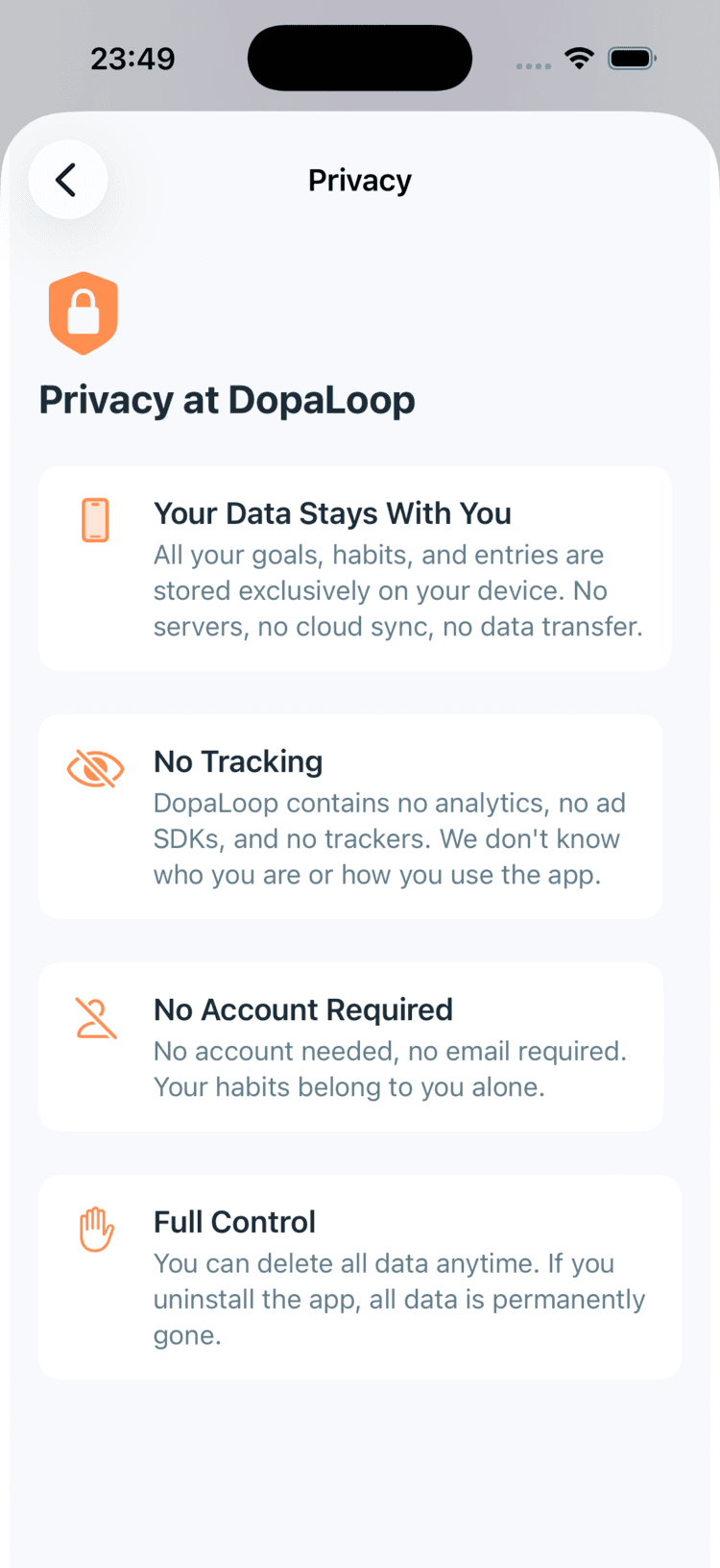 Privatsphäre, die du sehen kannst
